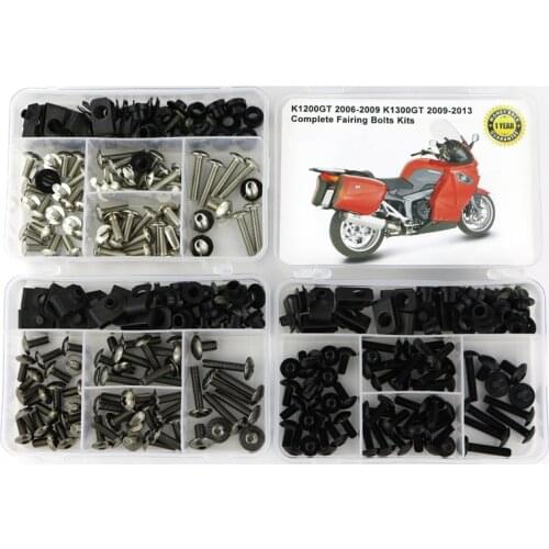 Fit For BMW K1200GT 2006-2009 K1300GT 2009-2013 Motorcycle Complete Fairing Bolts Kit Nuts Screws Fairing Clips Steel
