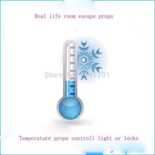 Temperature control electronic 12v lights props for real life room escape mysterious door game props