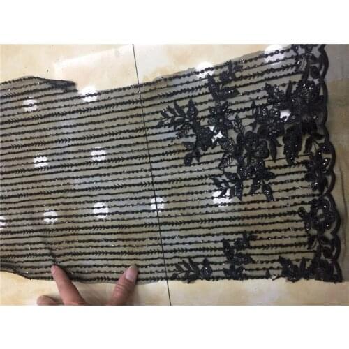 Hot selling Nigerian Tulle net Lace 5 yards/lot French net Lace Fabric BZL-91402 with tube beads