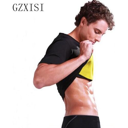 GZXISI Shapers Men Ultra Sweat Thermal Muscle Shirt Neoprene Slimming Body Shaper Belly Waist And Abdomen Belt Shapewear Top