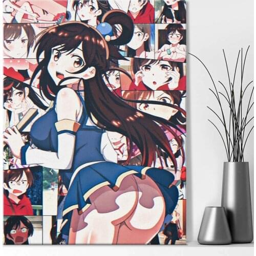 Kanojo okarishimasu Mizuhara Chizuru Ichinose Home Decor Canvas Posters Prints Decoration Art Wall Pictures Living Room Painting