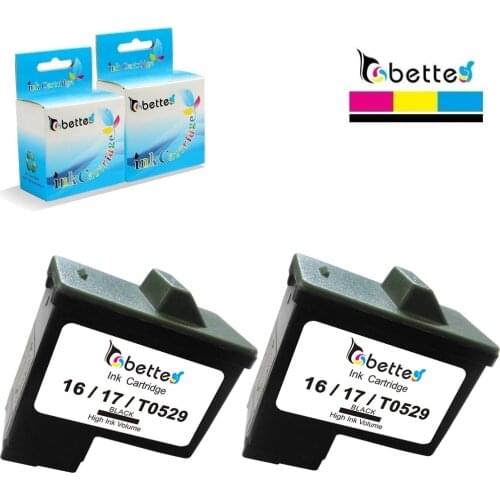 2PK, Black Ink Cartridges for Lexmark 16 10N0016 Printer Z601 Z602 Z603 Z605 Z611 Z612 Z614 Z615 Z617 Z640 Z645 Z717 Z817 Z819
