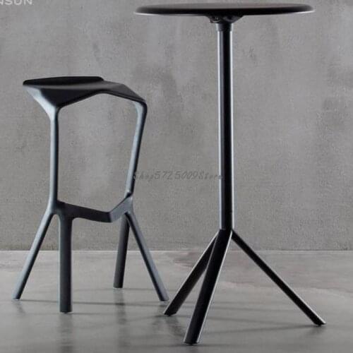 Nordic Modern Simple Bar Chair Family Bar Chair Hotel Outdoor Leisure Can Stack High Stool