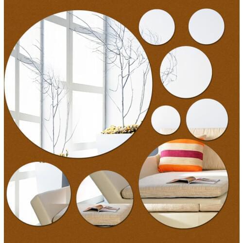 New hot sale ring real Modern acrylic mirror 3d wall stickers promotion home decoration background decor