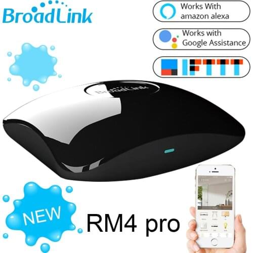 New BroadLink RM4 Pro Smart Universal Remote IR & RF Transmitter for Air-con, TV, Switch, etc. support Alexa and Google Home