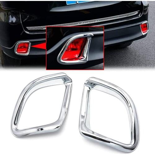 Rear Bumper Reflector Fog Light Lamp Frame Bezel Molding Cover Trim For Toyota Highlander 2014-2018 Car Styling