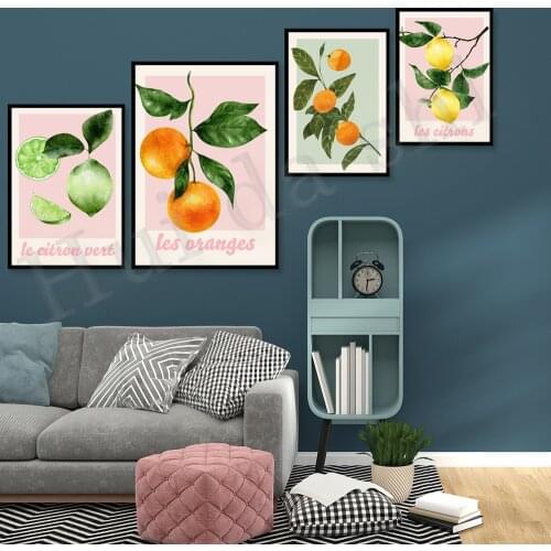 Lemon Orange Fruit Print, Les Citrons Fruit Print, Kitchen Print, Dining Room, Vintage Print, Botanical, Gallery Wall