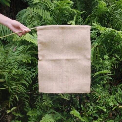 Blank linen garden flag polyester burlap garden banner decorative yard flag 12x16 inches LX2425