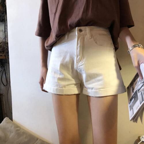 Women Denim Shorts Solid Color Jeans for Lady High Waist Black White Sexy Feminino Hot Sale Female Jean Shorts Short Femme Y707
