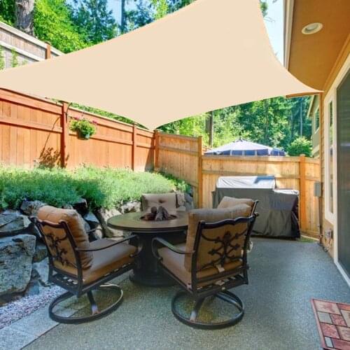 Sun Shade Sail, Rectangle 6.5’ x 10’ Shade Canopy, Sunrays Block Awning for Patio, Carport, Backyard, Garden and More