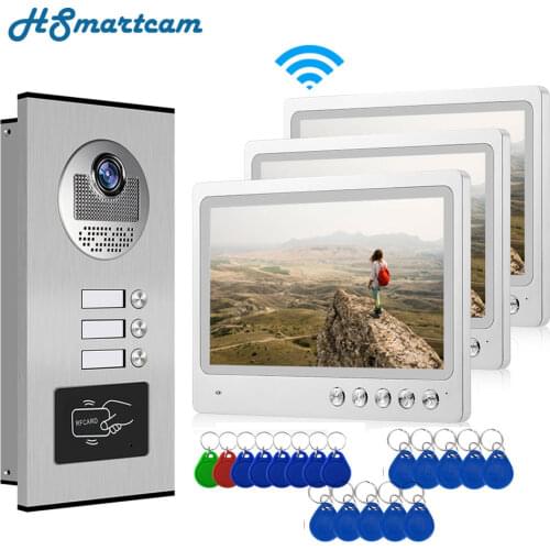 APP Video Intercom 9 Inch Wifi Video Door Bell Intercom System with 2-3 Family Multi nits Apartment Video Door Phone Intercom