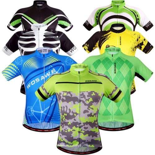 WOSAWE Cycling Jersey Cycling Clothing Ropa Ciclismo Men Summer Maillot Ciclismo Sportwear Short Sleeve Team Cycling Bike Jersey