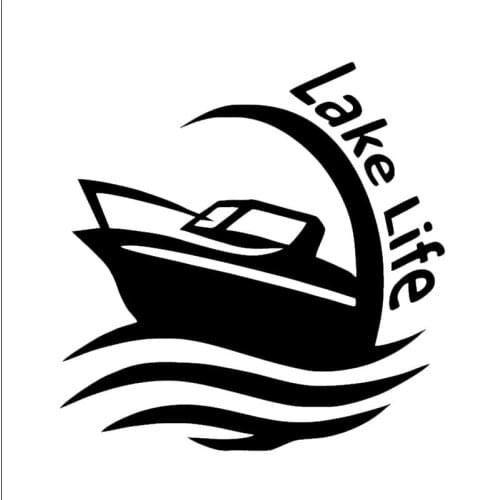 Lake Life Funny Window Wall Vinyl Decal Party Boat Trailer Car Sticker Car Styling Fishing Summer Jdm