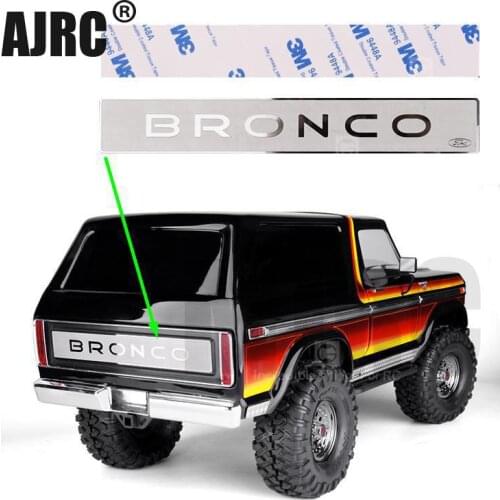 Rear Stainless Steel Logo Decoration For 1/10 Rc Crawler Car Traxxas Bronco Ranger XLT RTR #82046-4