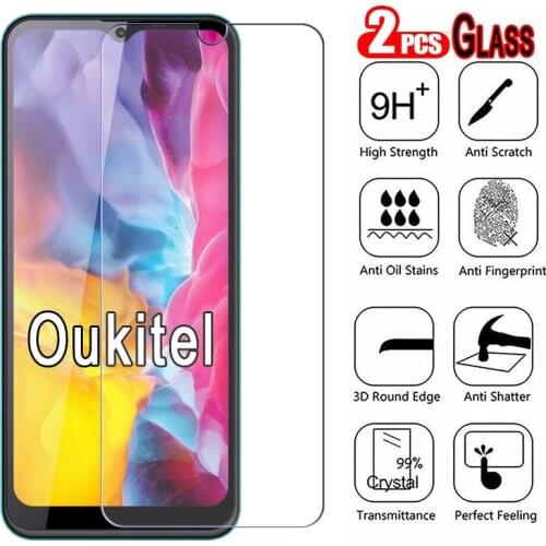 2Pcs 9H Tempered Glass For Oukitel C23 C22 C21 C19 C18 Pro Cover Phone Screen Protector Film For WP13 WP12 Pro Glass
