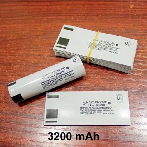 100pcs/lot 18650 lithium battery skin PVC packaging film battery replacement leather case heat shrinkable sleeve 3200MAH