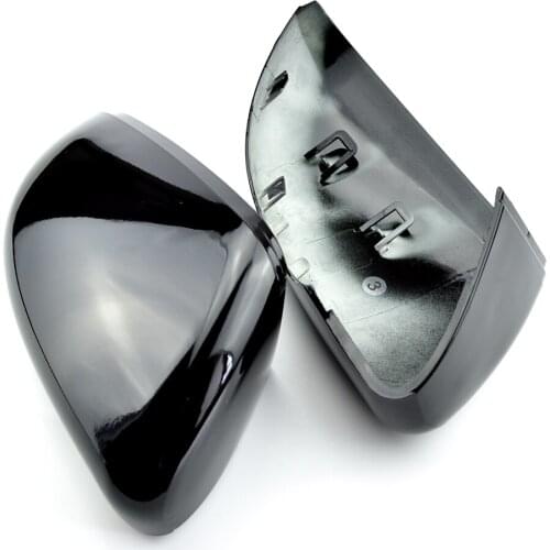 2pcs Car Rear View Mirrors Cover Protector For Golf 6 MK6 R VI 2009-2013 Black 5K0857537 Auto Rearview Mirror Covers Accessories