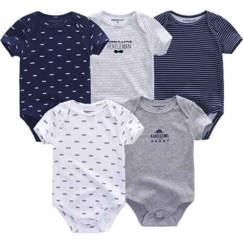 2019 Roupa de bebe Unicorn Unisex Newborn Baby Girl Clothes Baby Boy Clothes Jumpsuit Bodysuit Clothing Sets 5PCS Cotton 0-12M