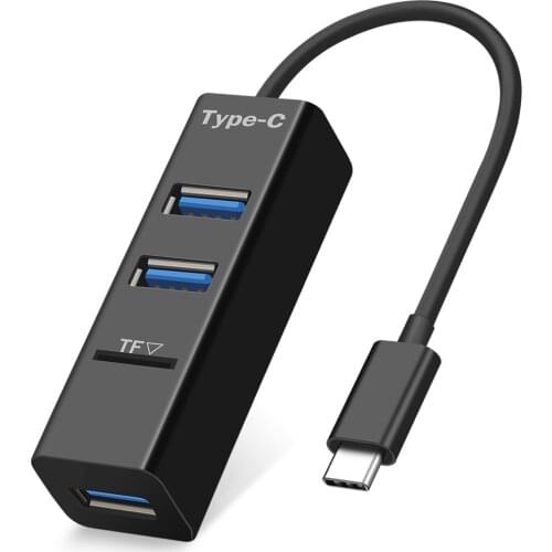 3 Ports USB C HUB Type C Splitter with TF Card Reader USB-C Adapter for Macbook Pro Air Surface pro 6 Huawei matebook Hub