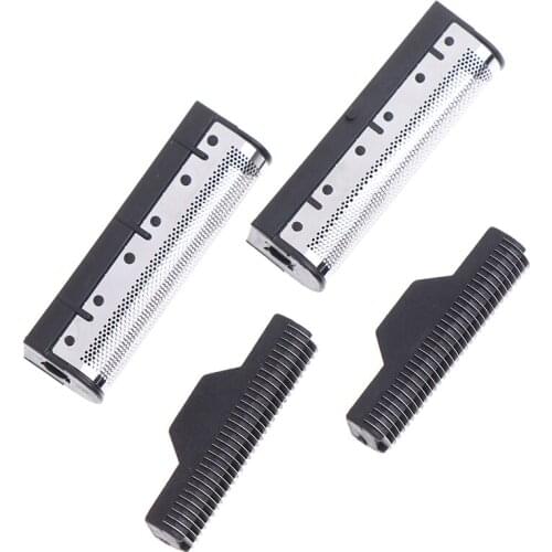 4pcs/set Kemei Km-1102 Hair Clipper Trimmer Shaver Replacable Heads Knife Covers Razor Replacement Head + Cutter Net