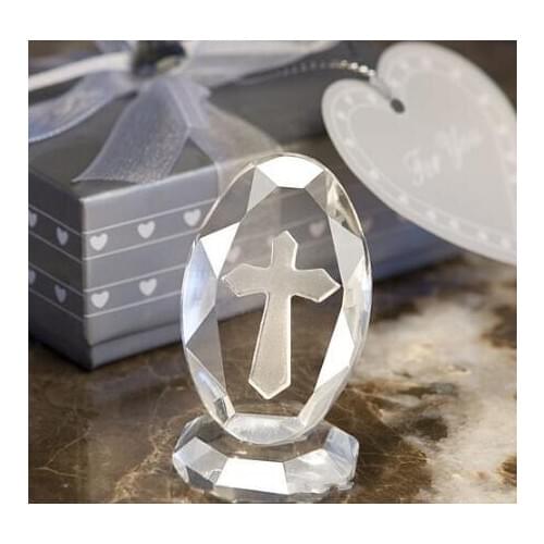 50PCS Wedding Favors and Gifts Crystal Cross Standing Baby Christening Gifts Baby Shower Favors First Communion Gifts