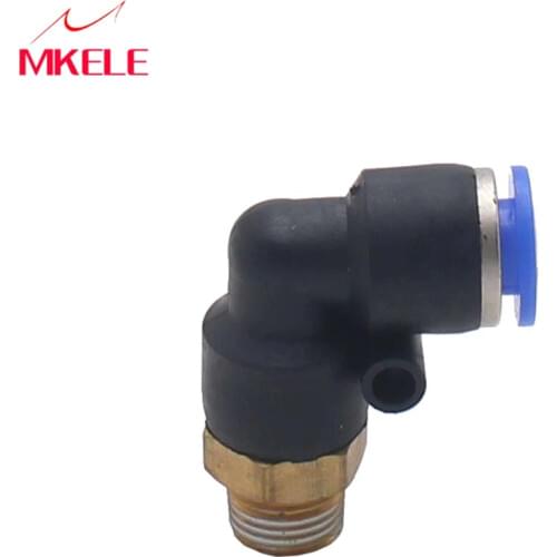 PL6-01 Free Shipping Push In One Touch Connector Thread Elbow Quick Push Pipe Fittings PL6-02/04/M5 Quick Push in Connector Pipe