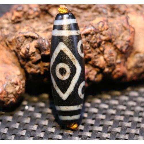 Big Treasure Magic Power Tibetan Old Agate 6 Eye Dragon Eye dZi Bead Amulet Timestown UPD2126A1