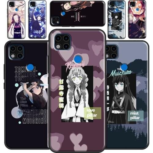 Kimetsu no Yaiba Characters Case For Xiaomi Redmi Note 10 Pro 9 8 7 Note 9S 8T Cover For Redmi 9 9A 9C 9T K40 7A 8A