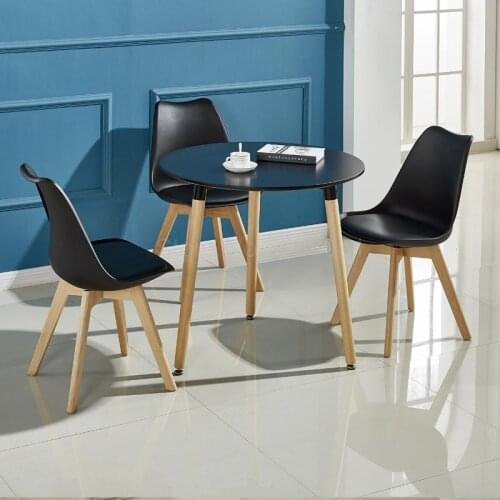 Home balcony Nordic small round table reception table and chairs simple casual table tea shop coffee table and chairs
