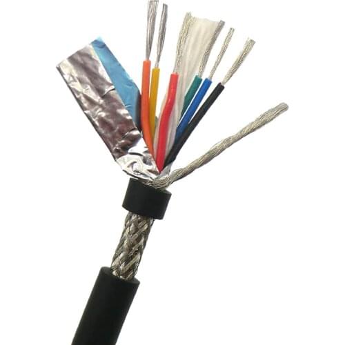Flexible Shielded Control Wire 6 Core 0.14,0.2,0.3mm² 100m with Tin-plated Pure Oxygen Free Copper (26,24,22AWG)