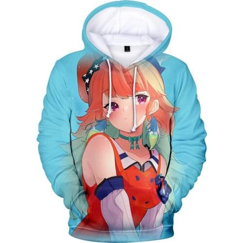 HOLOLIVE VTuber Anime Takanashi Kiara 3D Hoodies Sportswear Youthful Kawaii Boys/girls The Hooded New Fashion Men/w Kids Clothes