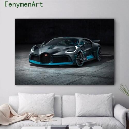 Super Sport Car Canvas Painting Racing Cars Poster Wall Art Pictures for Living Room Home Decor (No Frame)