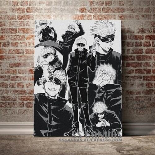 Satoru Gojo Jujutsu Kaisen Aesthetic Anime Canvas Painting Decor Wall Art Pictures Home Living Room Decoration Prints Poster