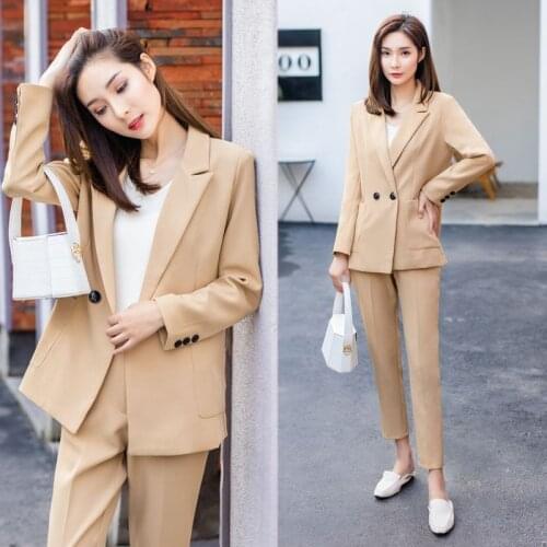 2 piece outfits for women pants and top suit female leisure comfortable office OL temperament fall thanks for women