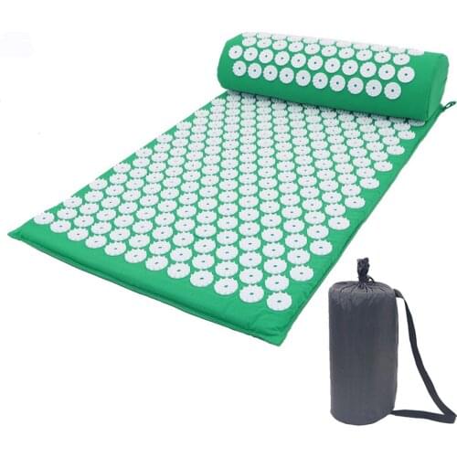 Acupressure Massager Mat Relaxation Relief Stress Tension Body Yoga Mat Relieve Body Stress Pain Spike Cushion Mat with Pillow