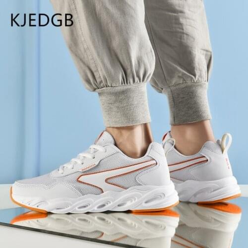 KJEDGB Hot New Men Sneakers Mesh Breathable Outdoor Lightweight Walking Mens Casual Shoes Tenis Masculino Adulto Trainers