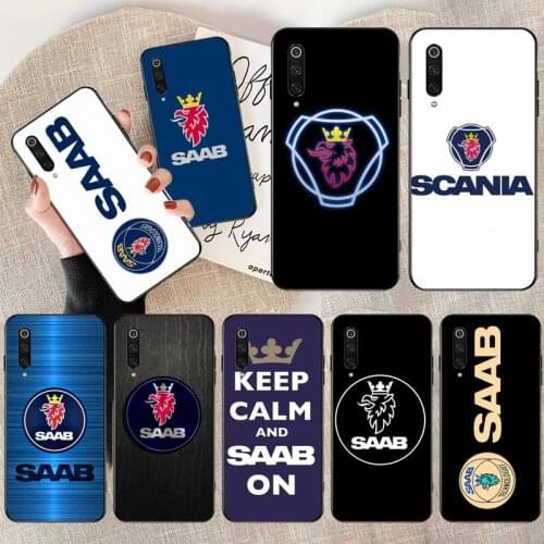 Fashion car saab logo Coque Shell Phone Case for Xiaomi Mi10 10Pro 10 lite Mi9 9SE 8SE Pocophone F1 Mi8 Lite