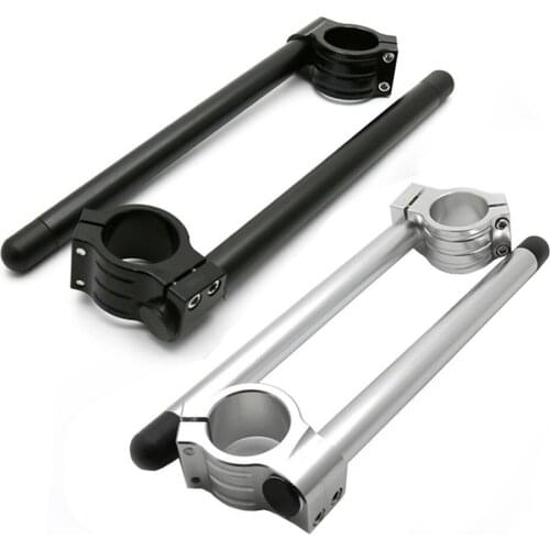 Motorcycle General Handlebar Racing Adjustable CNC Clip On Ons Fork Handlebars For Handle Bar Cafe Racer black