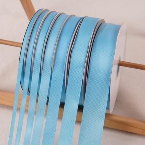 Sky Blue Grosgrain Ribbon 100Yards/91Meters Wedding Christmas Prom Webbing Cake Gift Box Flower Package Hand DIY Bow Material