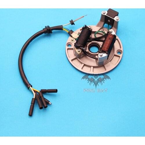2 Coil Magneto Flywheel Stator Plate For 50cc 70cc 90cc 110c 125cc 140cc Kick Start PIT PRO Trail Dirt Bike PRO BAT New