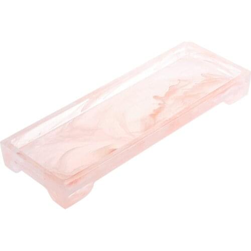 Vanity Tray,9.65 Inch Resin Decorative Tray Cosmetics Organizer Countertop Closet Dresser Storage Tray for Arranging Perfume
