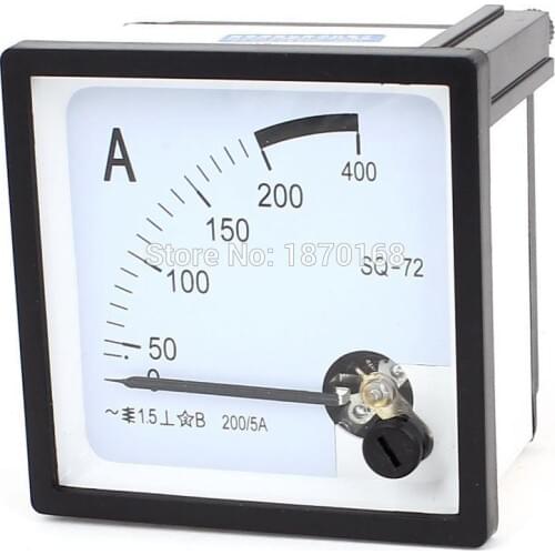 SQ-72 AC 0-200A/5A Square Panel Meter Gauge Current Analogue Analog Ammeter 72*72mm SQ72