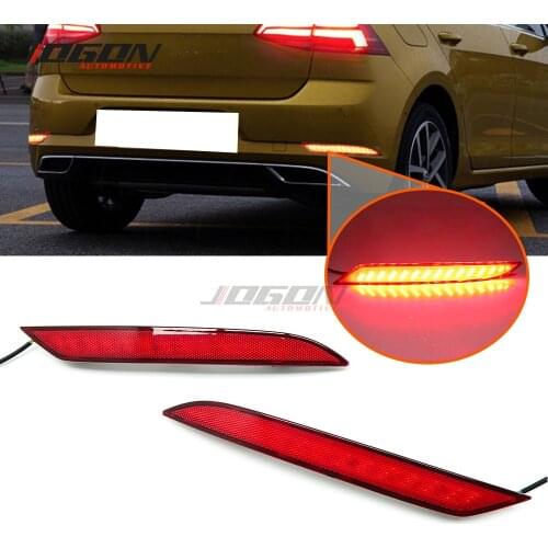 LED Rear Bumper Dynamic Turn Signal Light Reflector Fog Braking Light For VW Volkswagen GOLF 7 MK7 7.5 MK7.5 GTI 2014-2019