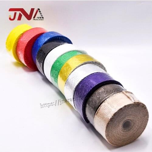 Exhaust system 10m Tape Heat Insulating Wrap Fiberglass Titanium color Heat Shield