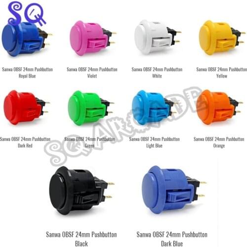 1pc free shipping Original OBSF-24 Official Sanwa Push Button for Coin Operated Arcade Game cabinet parts accessories