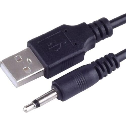 100 pieces 1m USB To Jack DC3.5mm Right Angle Elbow Aux audio line USB3.5 2A power charging 3.5 mm Mono Audio cable DC 3.5mm