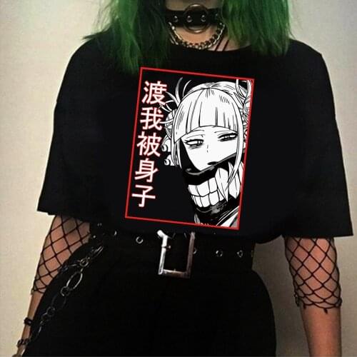 2021 Hot Himiko Toga Printed Short Sleeve Anime My Hero Academia Women Men Casual T-Shirt