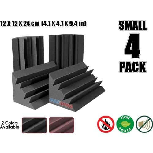 Arrowzoom 4 pcs Acoustic Bass Traps Sound Absorption Foam Treatment 12 x 12 x 24 cm (4.7 x 4.7 x 9.4 in) KK1133