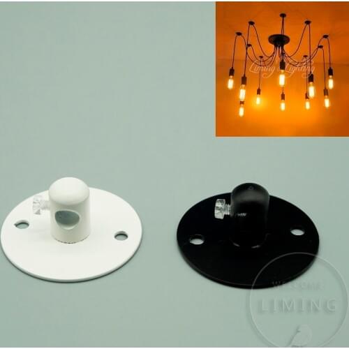 5pcs/lot Cable Light Ceiling Plate Holder Fitting Spider Chandelier Lamp Rose Lighting Iron Power Cord Hook Fixing Accessories