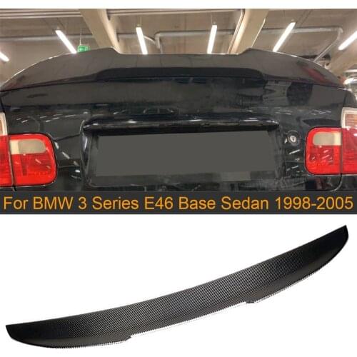 Carbon Fiber Car Rear Spoiler Wing for BMW 3 Series E46 Base Sedan 4-Door 1998-2005 Rear Trunk Boot Lid Wing Spoiler